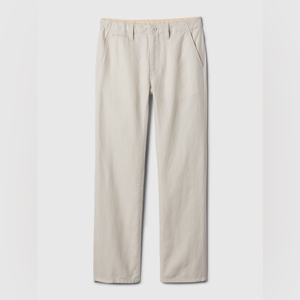 GAP Kids Linen-Cotton Lived-In Khakis